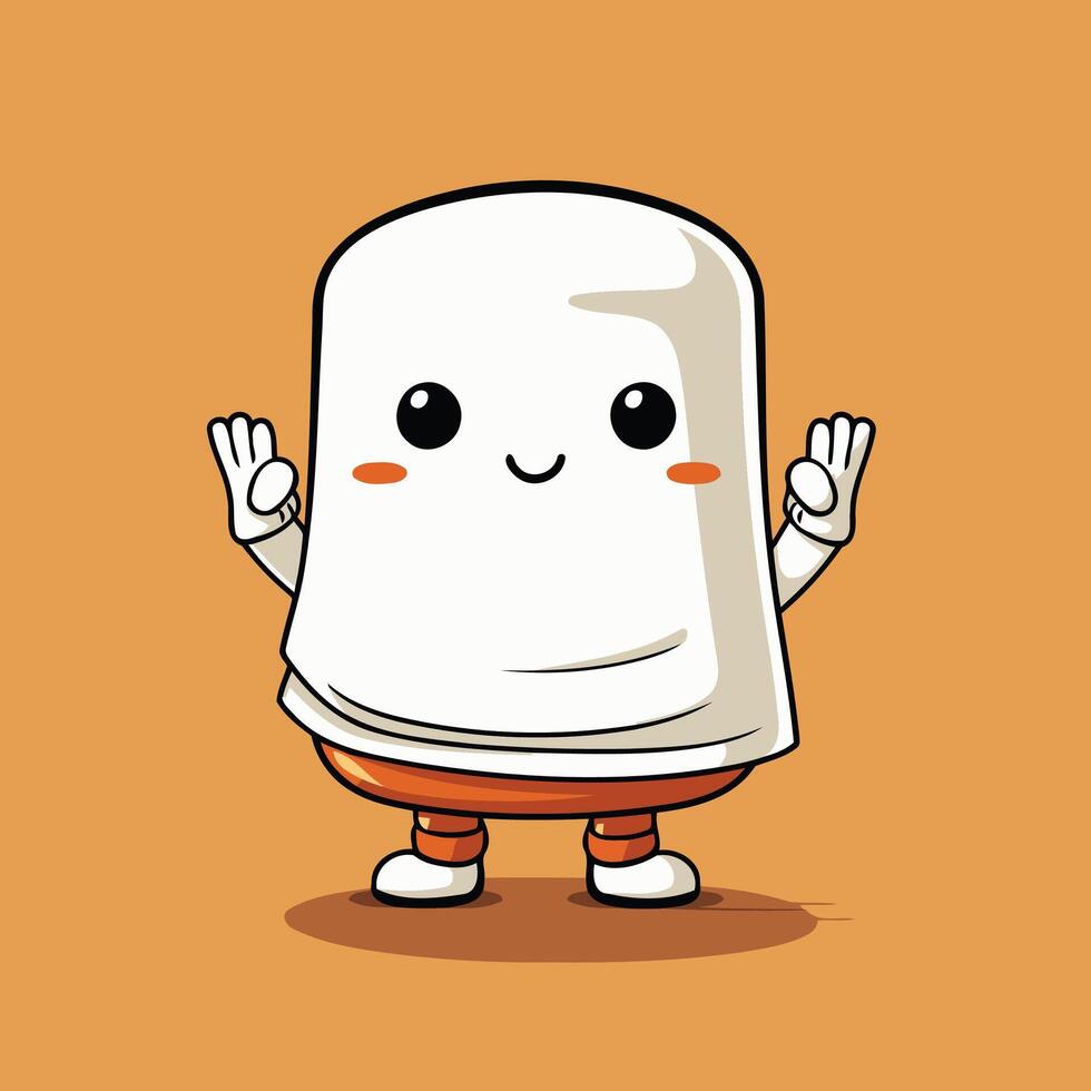 Cute pillow cartoon character element flat design cartoon illustration icon vector