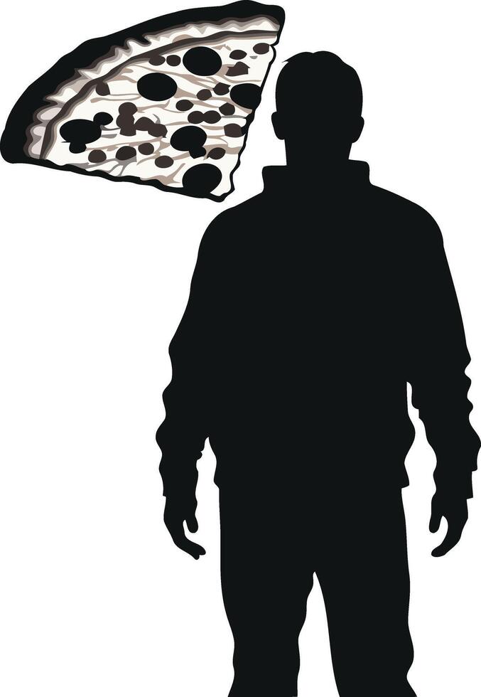 Pizza Craving Silhouette vector