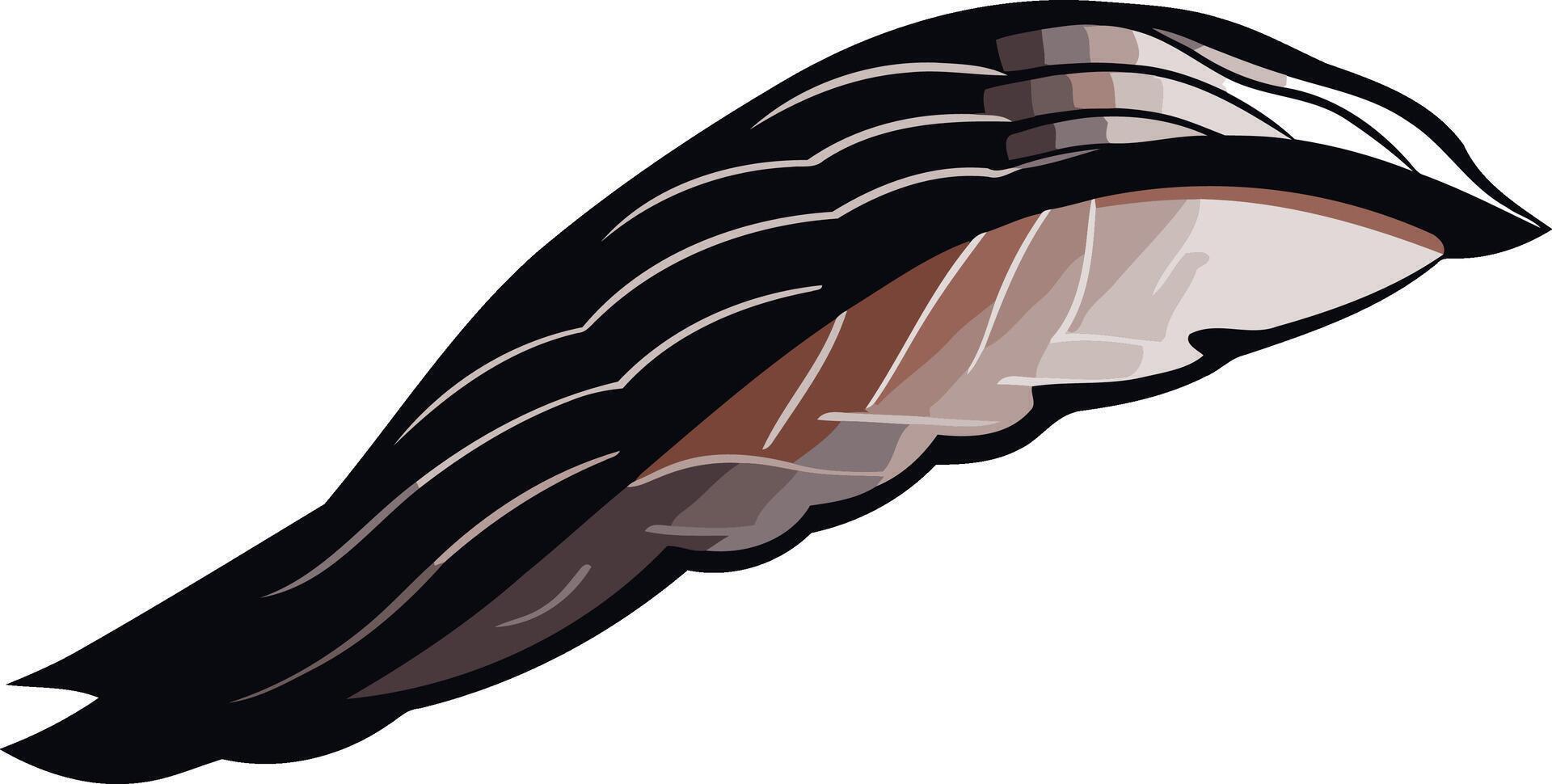 Single Nigiri Sushi with Black Sesame Seeds vector