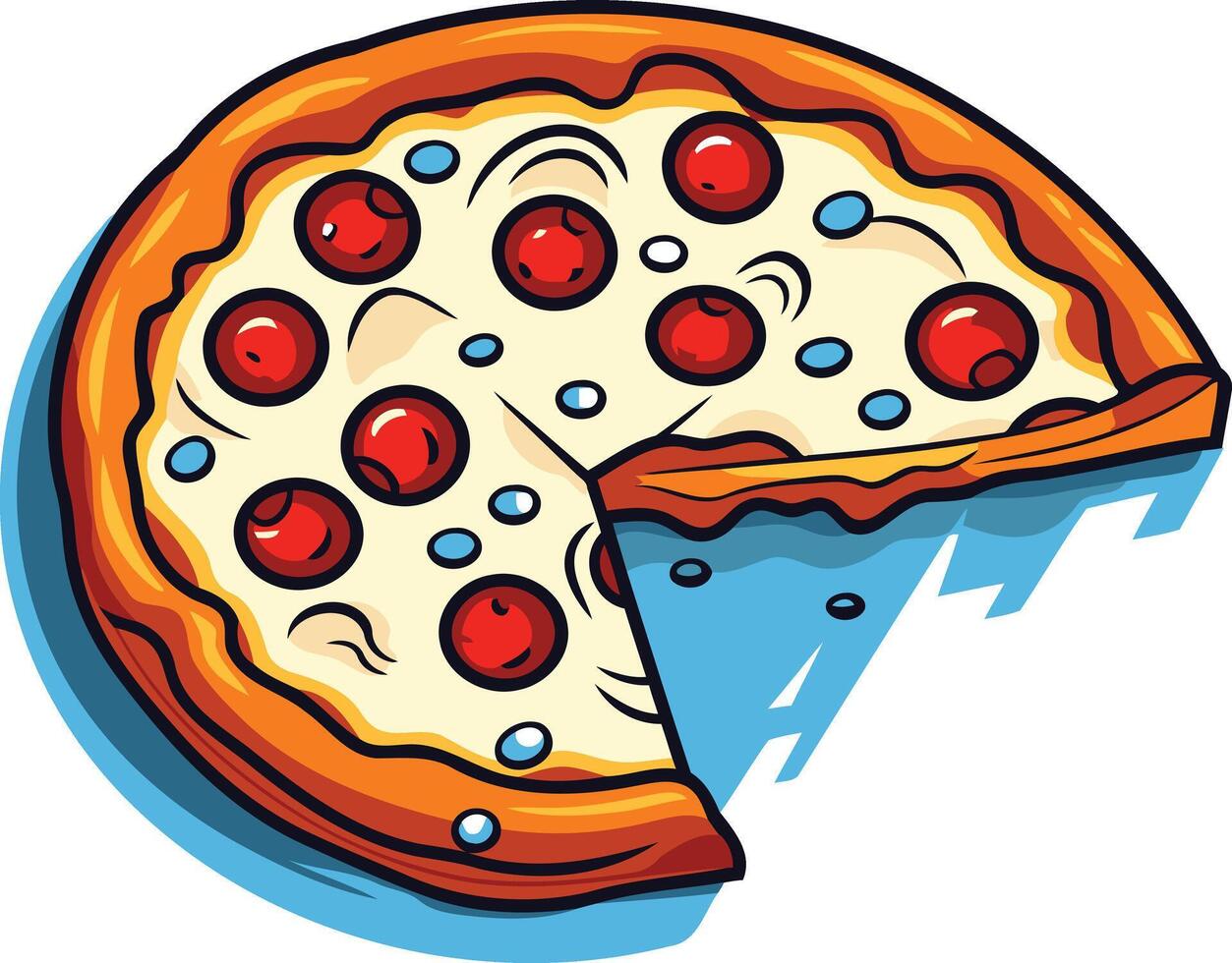 A Slice of Delicious Pizza vector