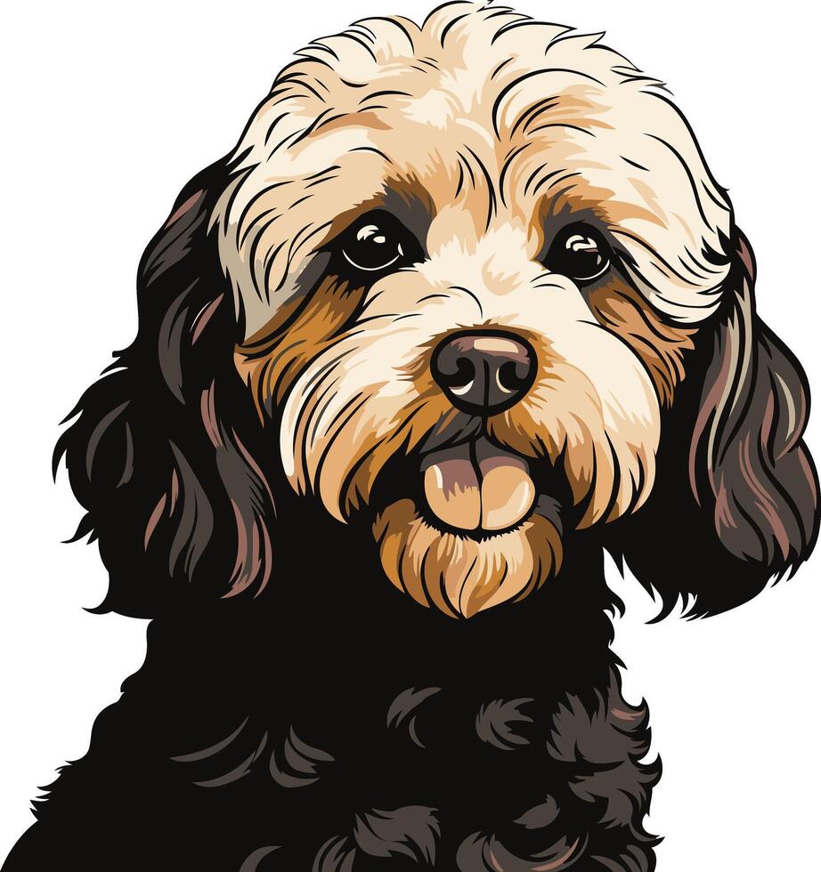 A Portrait of a Happy, Smiling Dog vector
