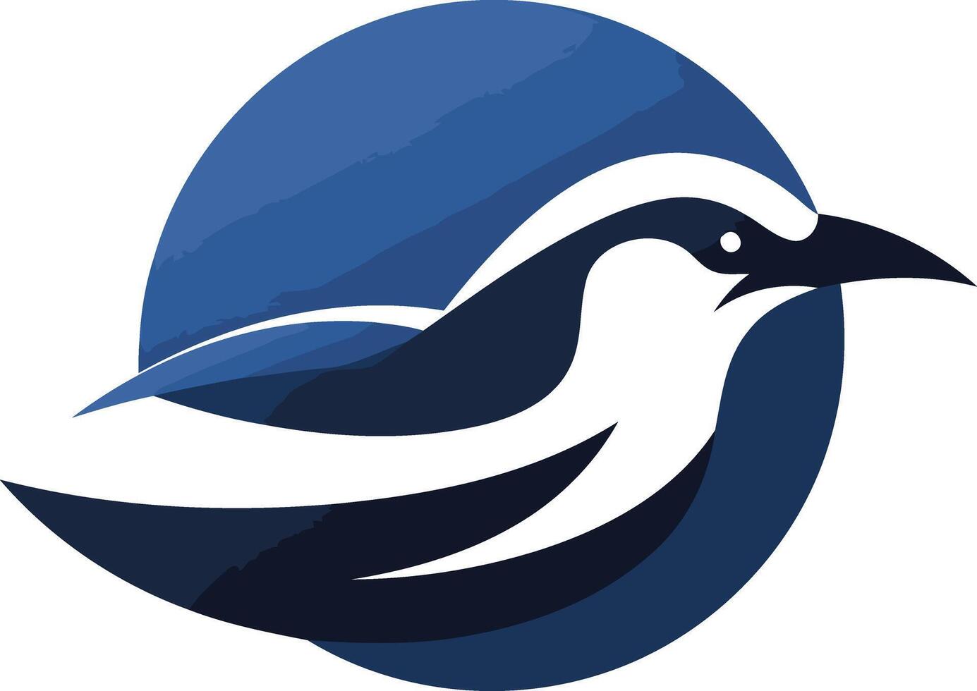 Abstract blue bird logo, perfect for businesses in nature, conservation, or travel vector
