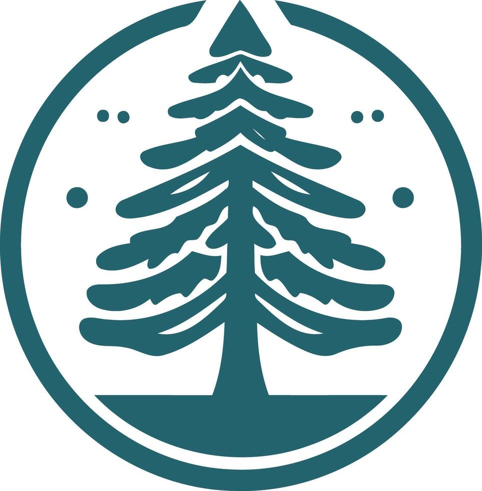 A simple yet elegant pine tree logo design, perfect for businesses and organizations related to nature, forestry, and sustainability vector