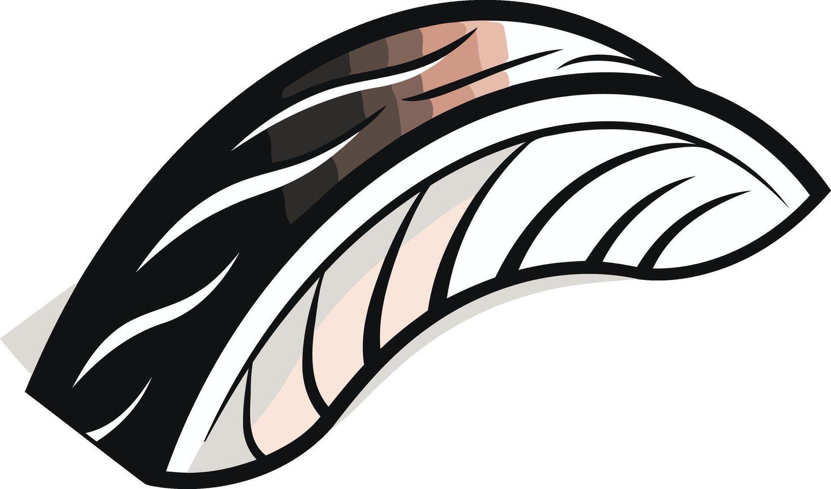 Illustration of a Single Piece of Nigiri Sushi vector