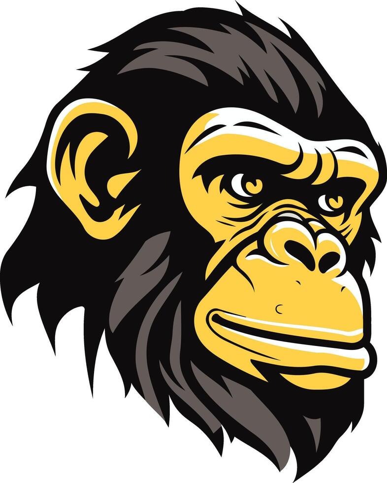 Close up Portrait of a Chimpanzee vector