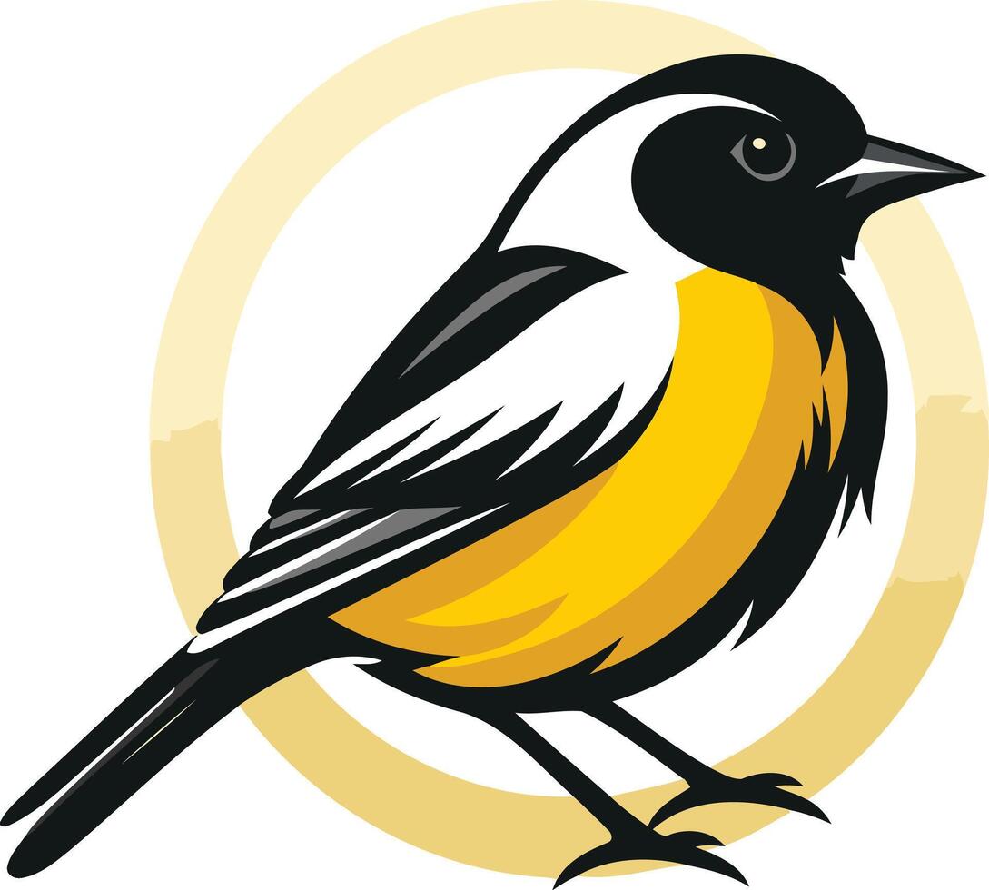 Yellow Breasted Bird Illustration vector