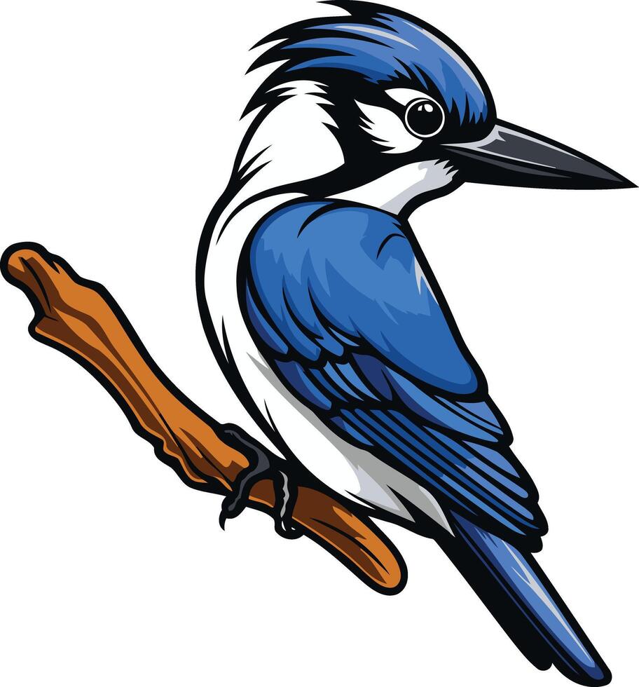Blue Jay on a Branch vector