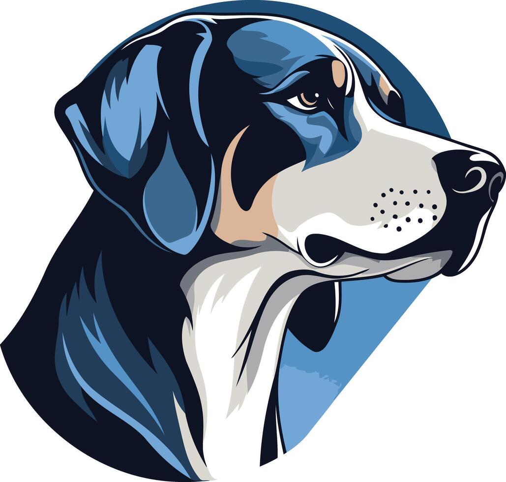 Portrait of a Bernese Mountain Dog vector