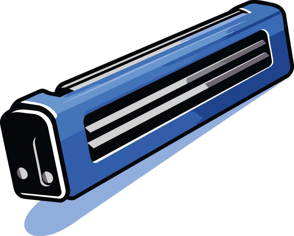 Blue Razor with Three Blades vector