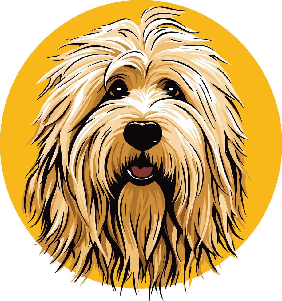 Portrait of a Golden Retriever vector
