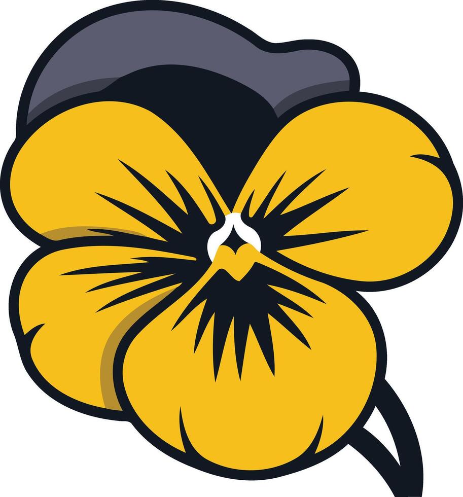 Yellow Flower with Black Center vector