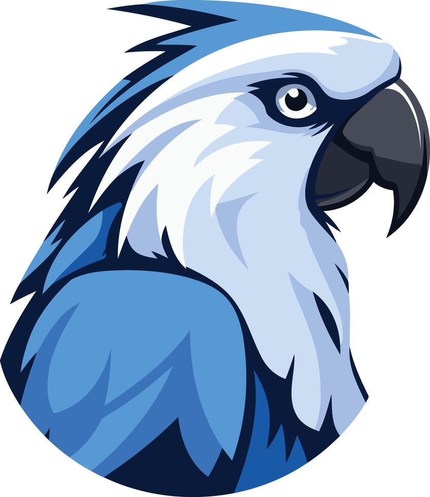 Blue Parrot with Sharp Eyes vector
