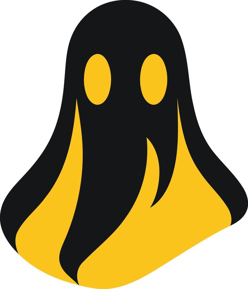 Ghostly Figure with Yellow Eyes vector