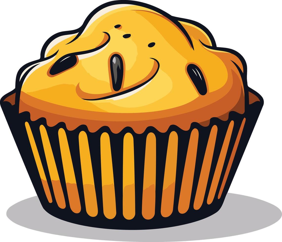 A Deliciously Drawn Cupcake vector
