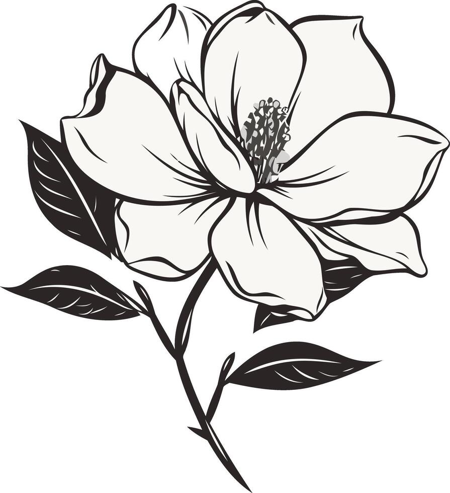 Hand Drawn Magnolia Blossom vector