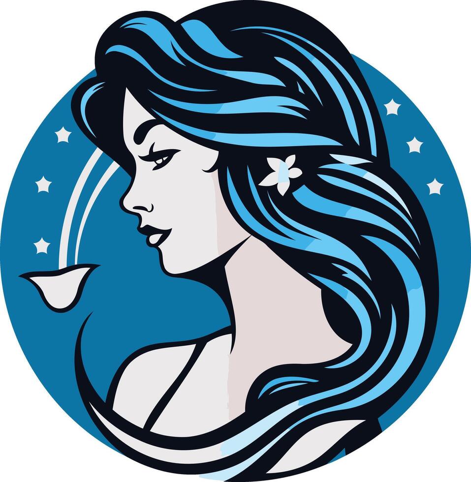 Virgo Zodiac Sign Illustration vector