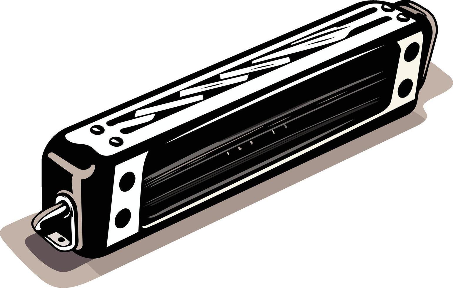 Vintage Harmonica Illustration vector