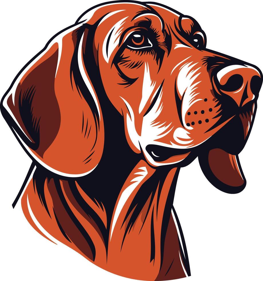 Close Up Portrait of a Brown Dog vector