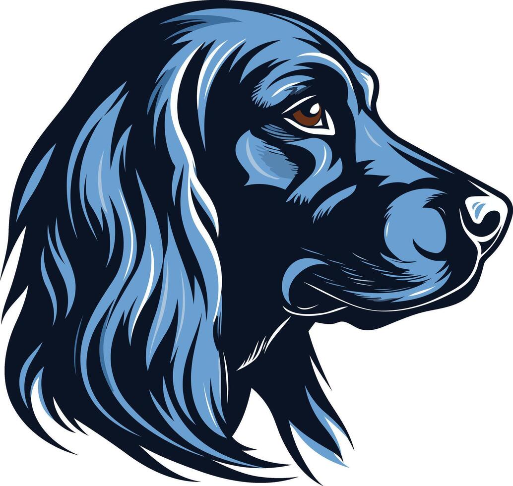 A striking illustration of a dog's head in profile, perfect for branding, logos, and designs vector