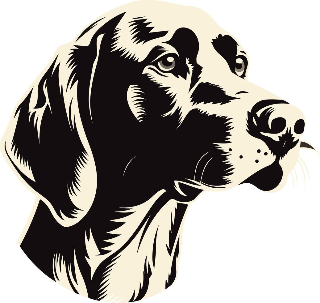 German Shorthaired Pointer Dog Portrait vector