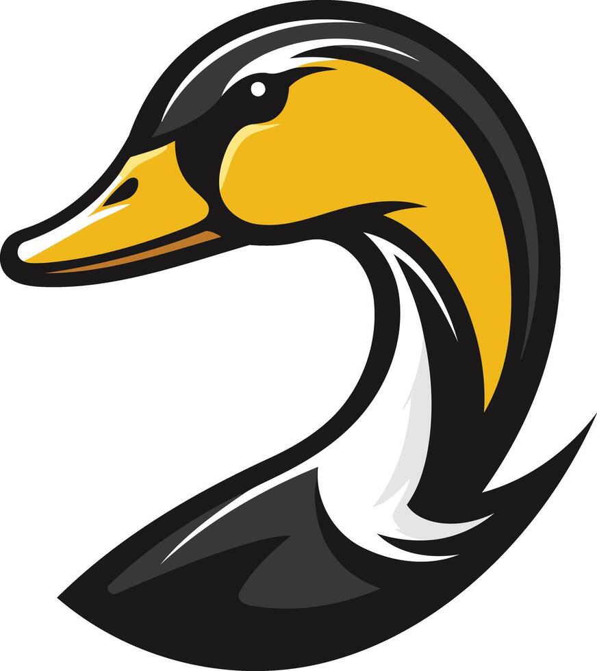 A stylized goose head, perfect for sports teams, businesses, and branding vector