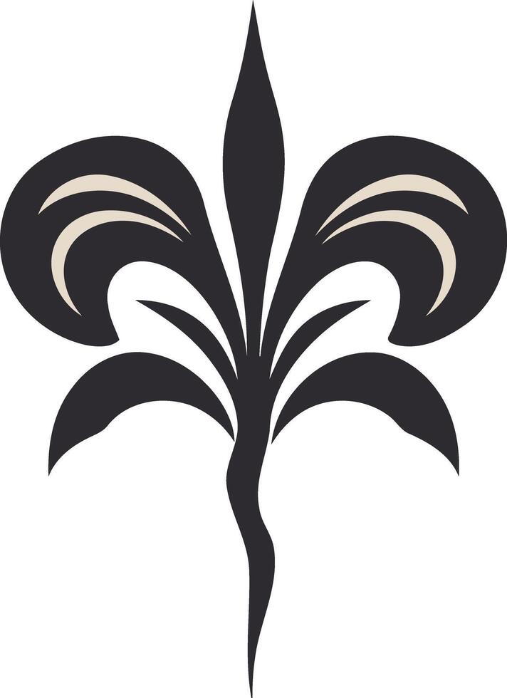 Elegant and minimalist floral logo design vector