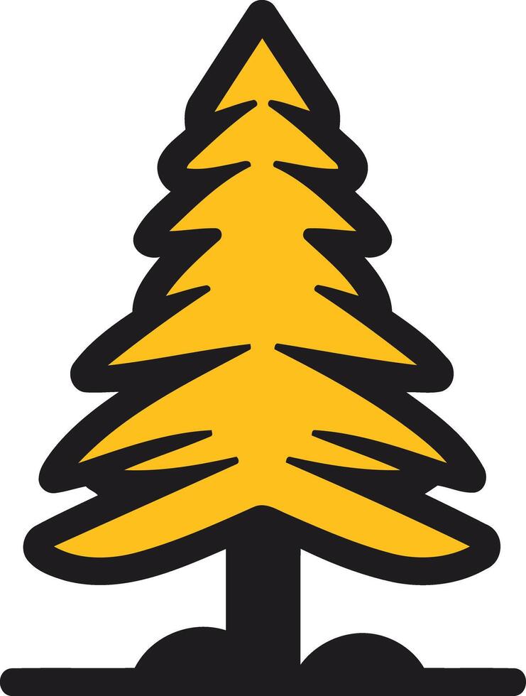 A simple, bold, and modern pine tree icon perfect for logos, branding, and web design vector