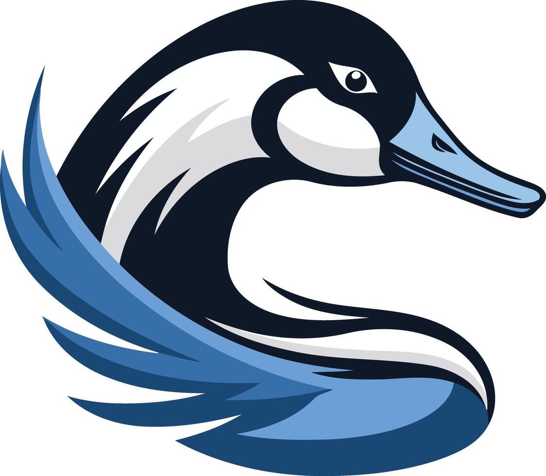 A bold and dynamic goose head logo, perfect for sports teams, businesses, or organizations seeking a strong and confident image vector