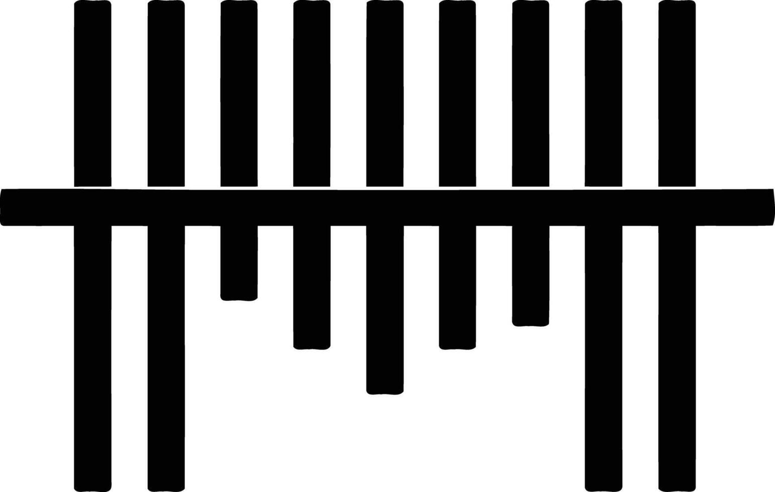 Simple black and white graphic of a barcode vector
