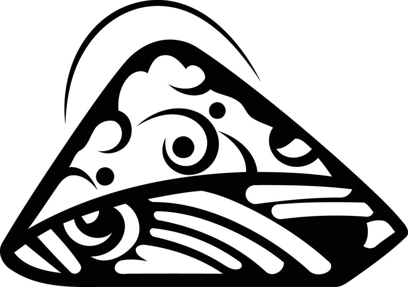 Abstract tribal tattoo design in black and white, perfect for use as a pattern, sticker, or logo vector