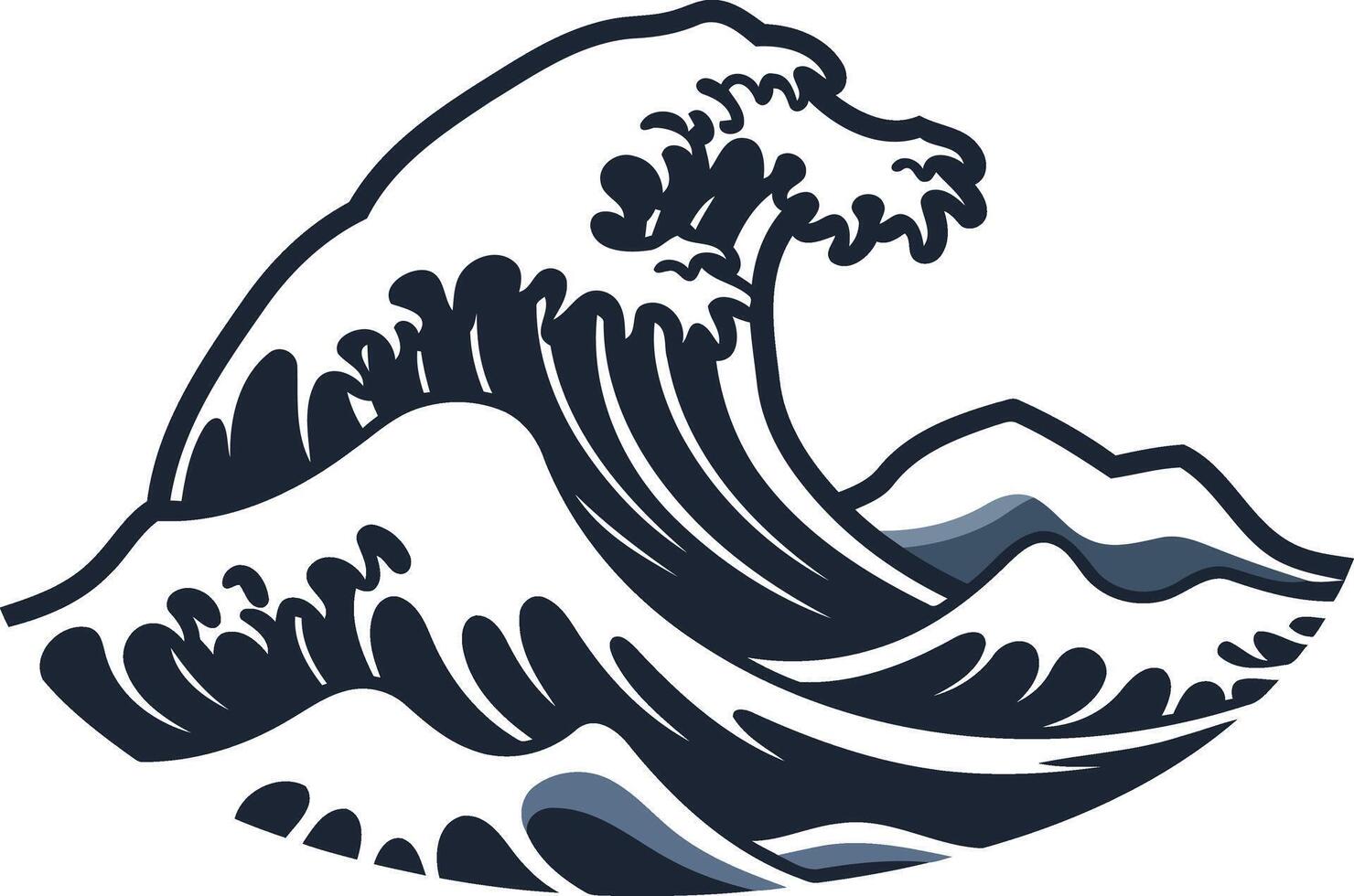 Japanese Wave Illustration vector