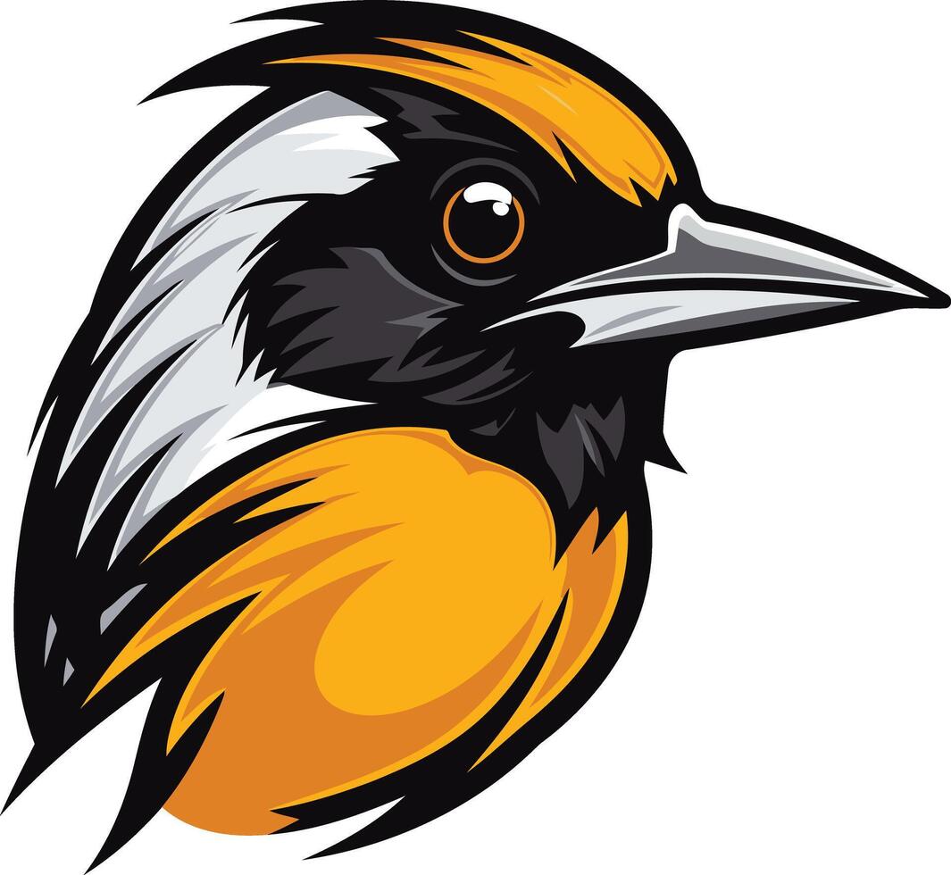 A fierce and dynamic bird head logo design, perfect for sports teams, businesses, or branding vector