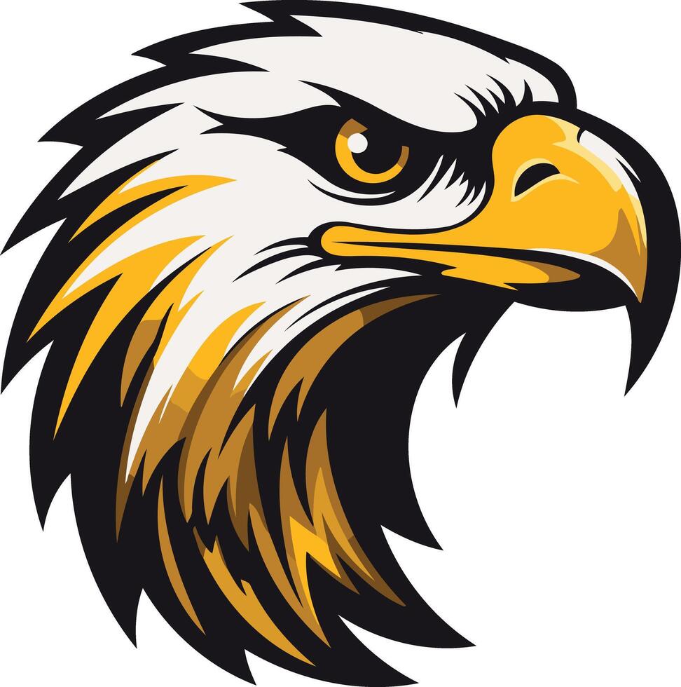 Powerful and majestic bald eagle head logo design, perfect for sports teams, businesses, and branding vector