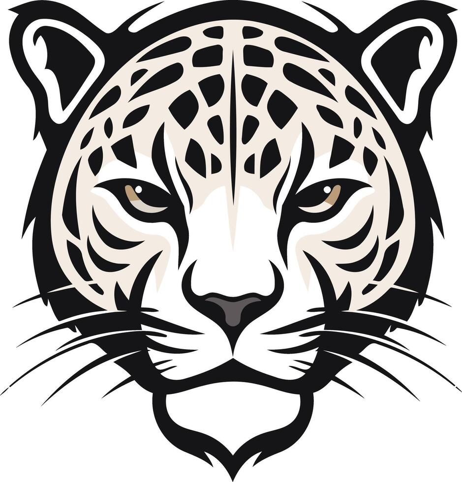 A bold and powerful illustration of a leopard's head, perfect for logos, branding, and graphic design projects vector