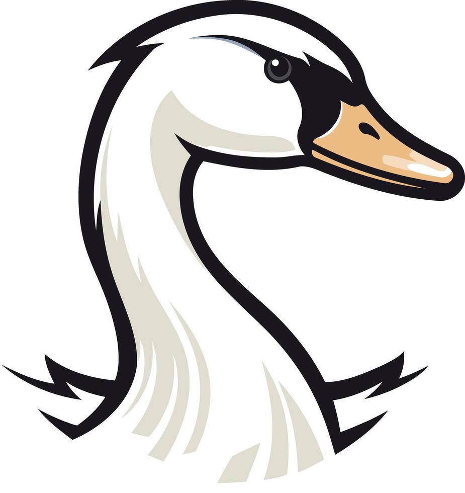 A fierce and stylized swan head logo design, perfect for a sports team, business, or organization seeking a strong and elegant symbol vector