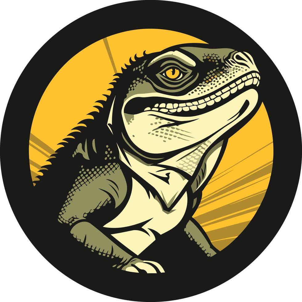 A fierce and bold lizard logo design, perfect for a brand seeking a powerful and unique identity vector