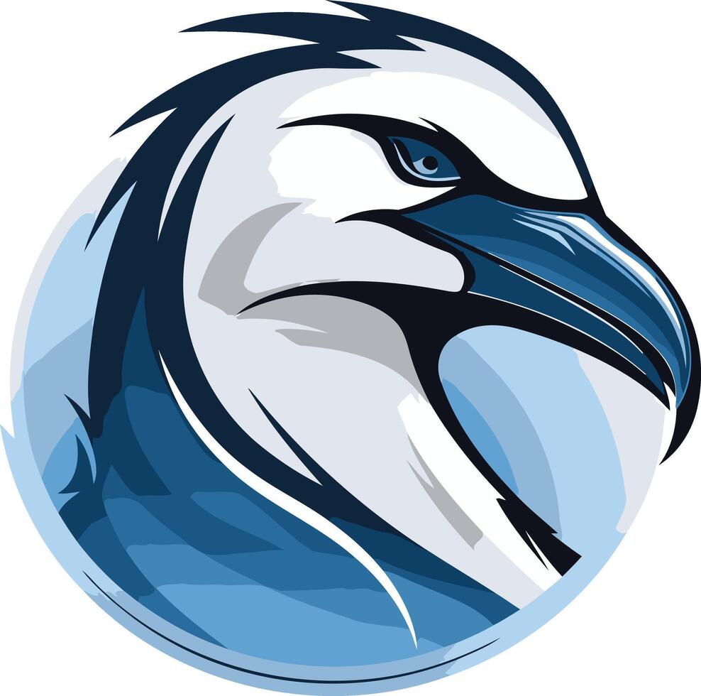 Powerful and stylized eagle head logo design, perfect for sports teams, brands seeking a strong and confident identity vector