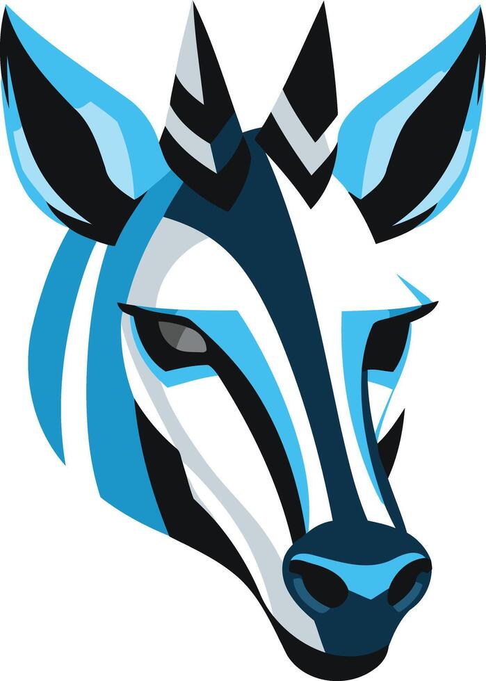abstract illustration of a zebra's head, perfect for a bold and unique logo design vector