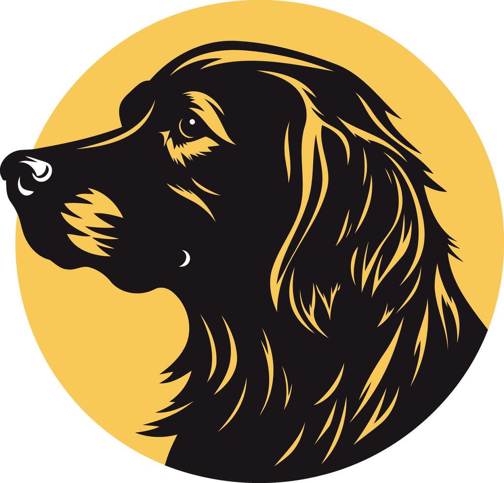 A bold, graphic illustration of a dog's head in profile, perfect for pet businesses, dog training, and animal shelters vector