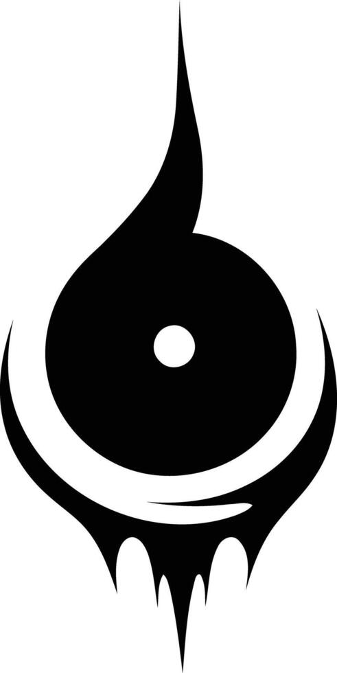A sleek and abstract black and white tattoo design vector