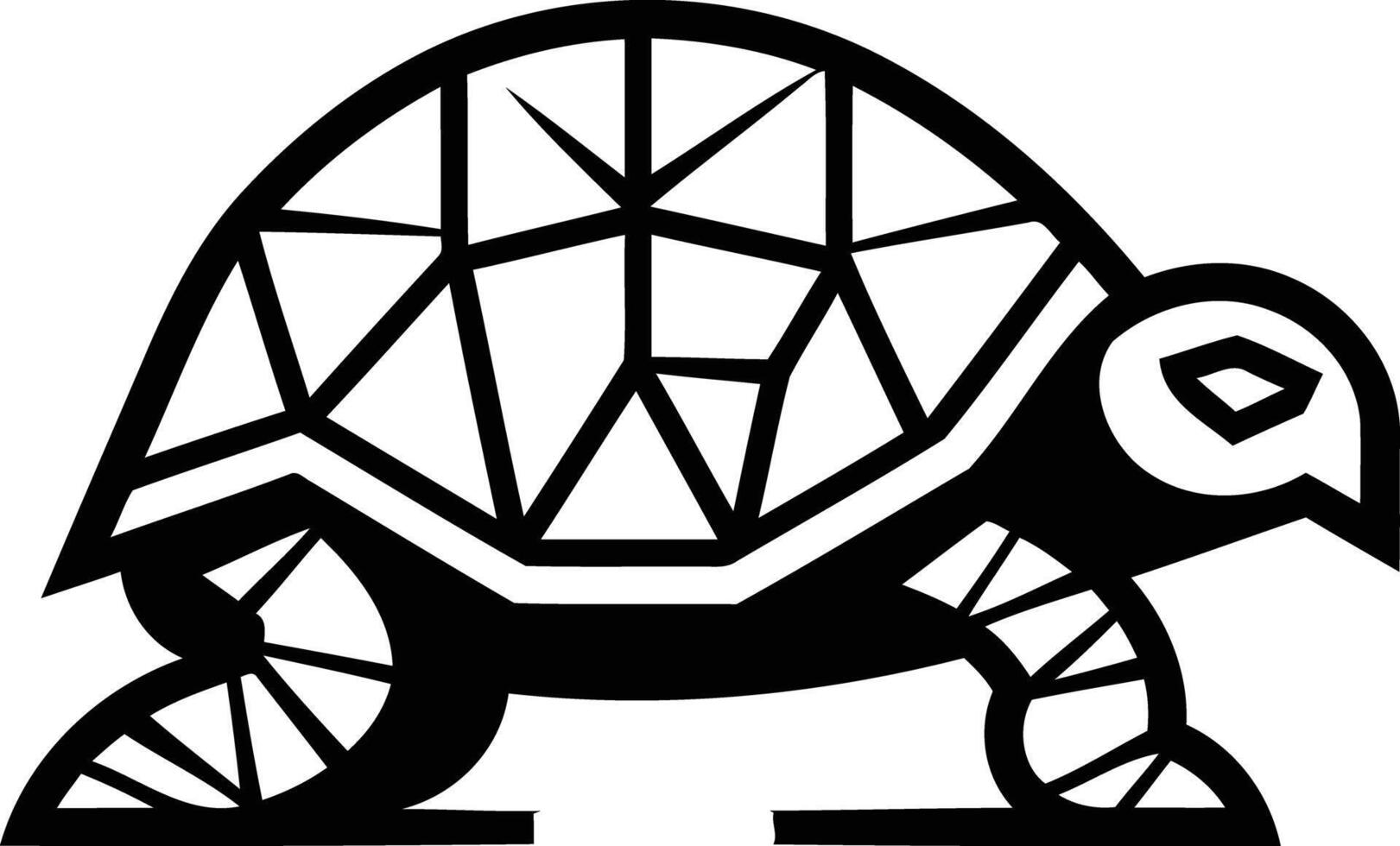 Geometric tortoise illustration, perfect for tattoos, logos, and branding vector