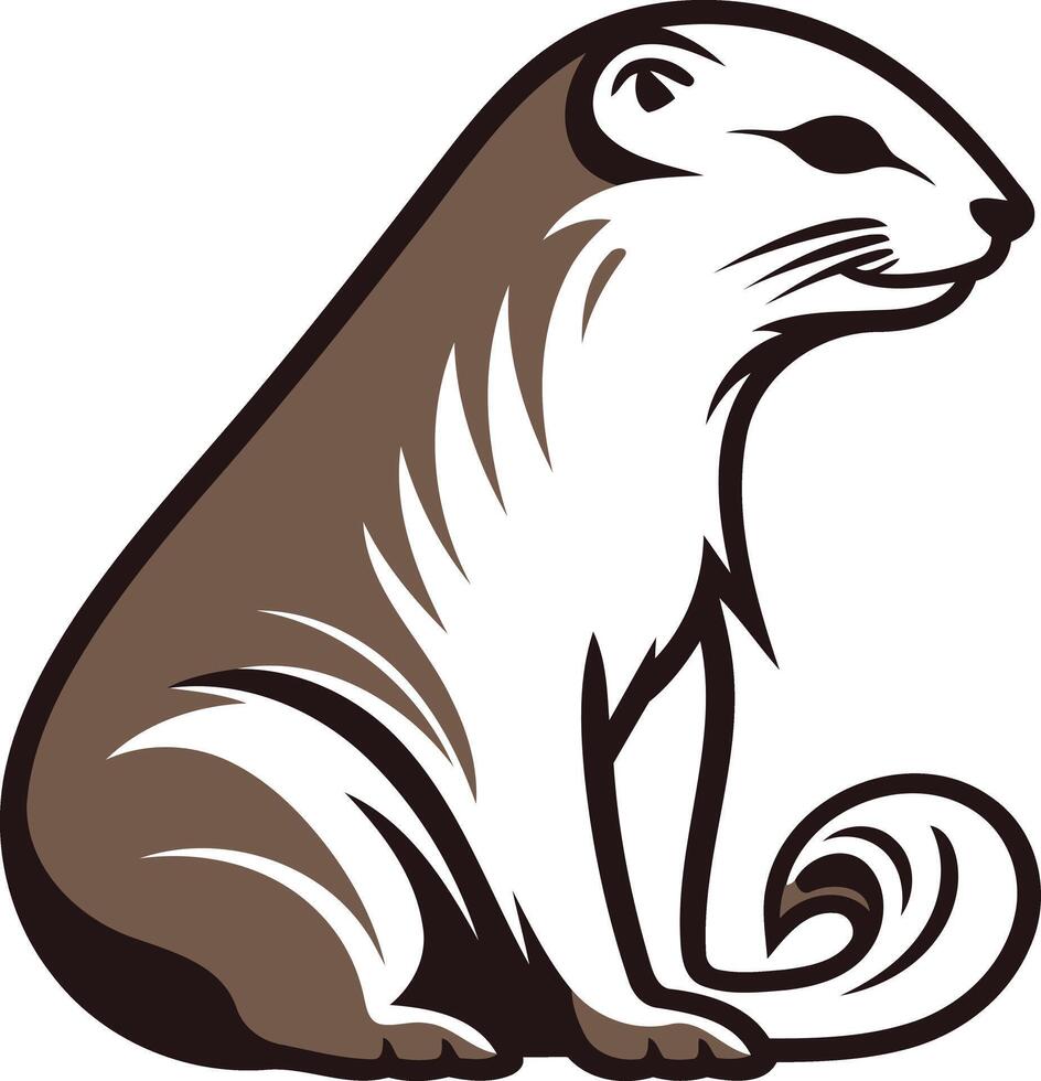A stylized illustration of a cute, sitting squirrel, perfect for logo design, mascot, or branding vector
