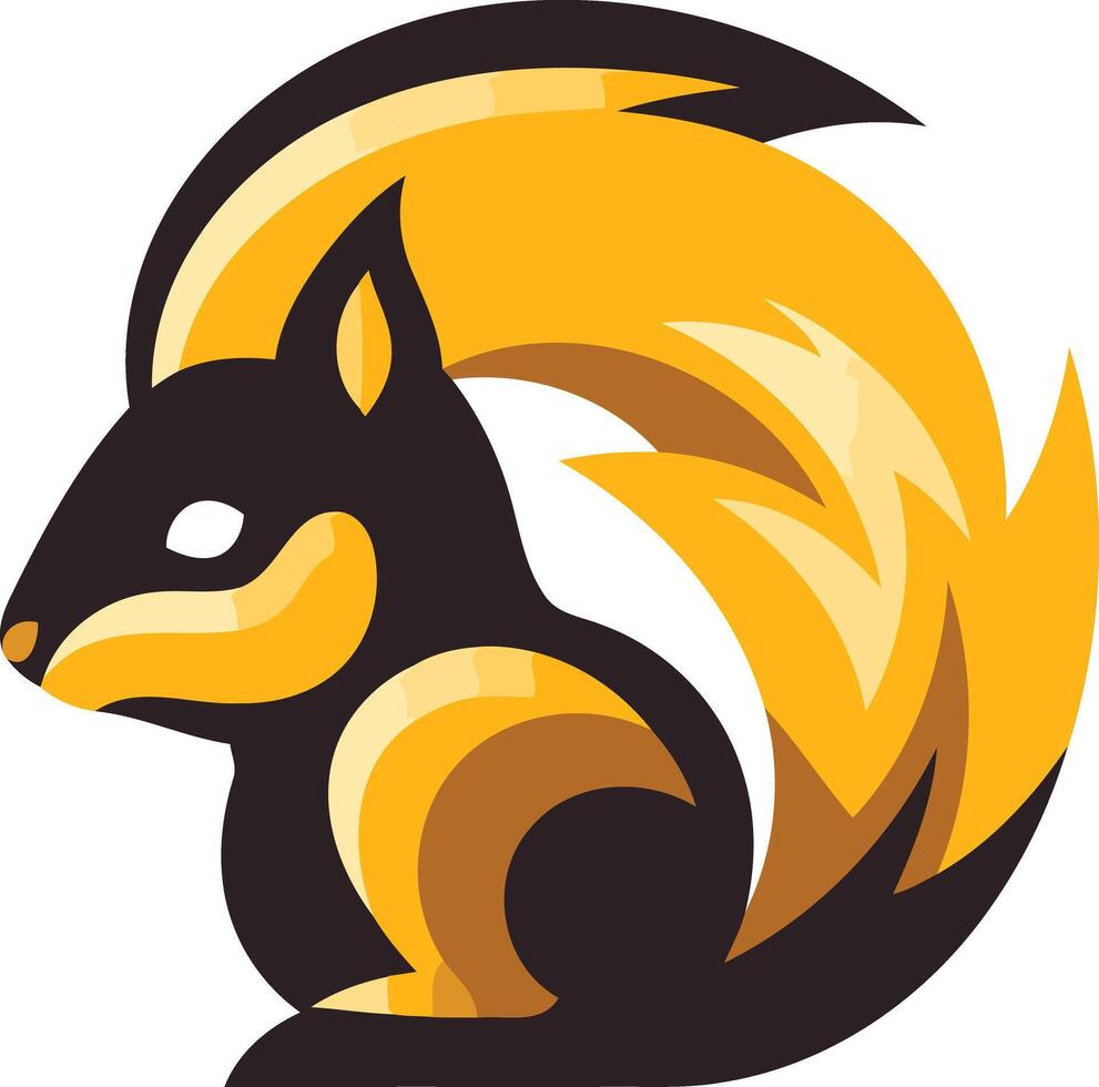 A bold and stylized squirrel logo design, perfect for businesses and organizations seeking a friendly, energetic, and reliable image vector