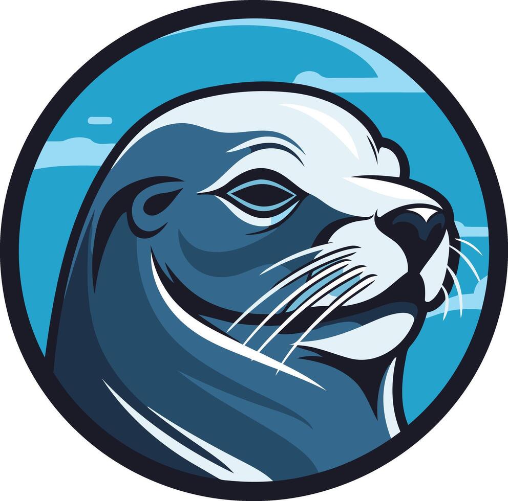 A bold and playful seal logo design, perfect for businesses related to marine life, conservation, or adventure vector