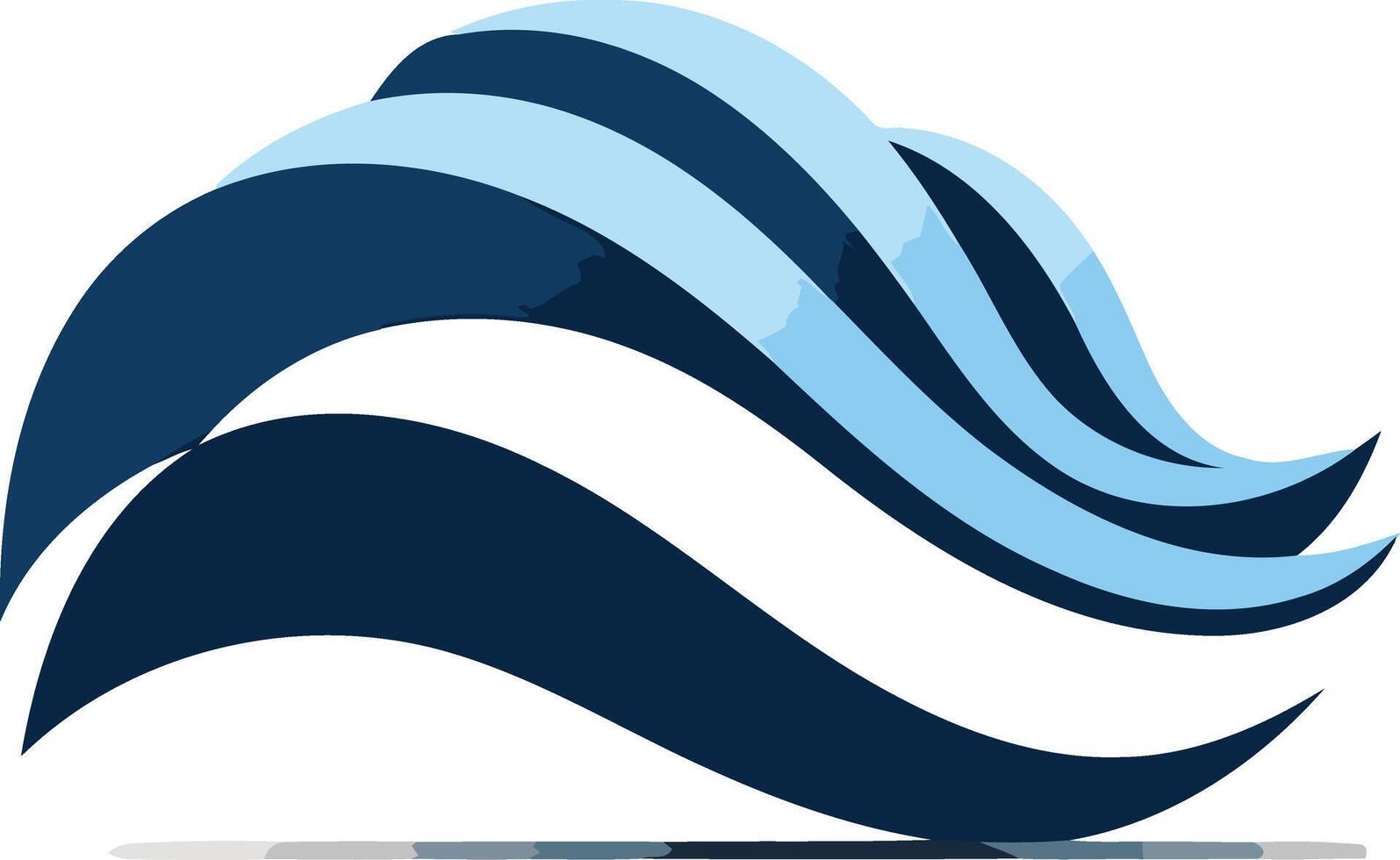 Abstract wave logo design, perfect for businesses in the water, ocean, or technology industries vector