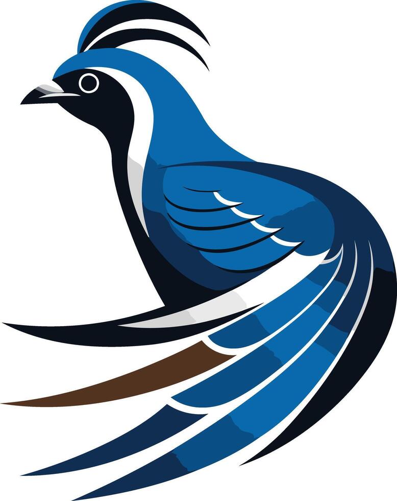 Abstract blue bird logo design, perfect for businesses seeking a unique and modern brand identity vector