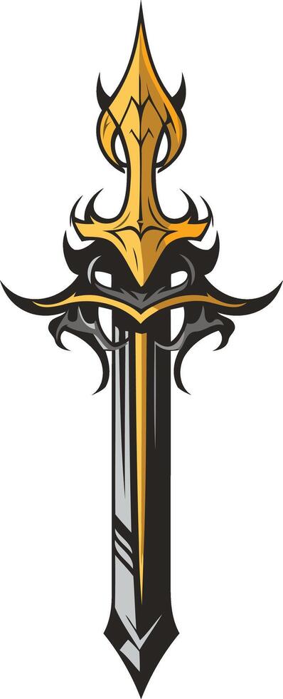A bold and striking sword logo design, perfect for gaming, esports, or any brand seeking a powerful and edgy aesthetic vector