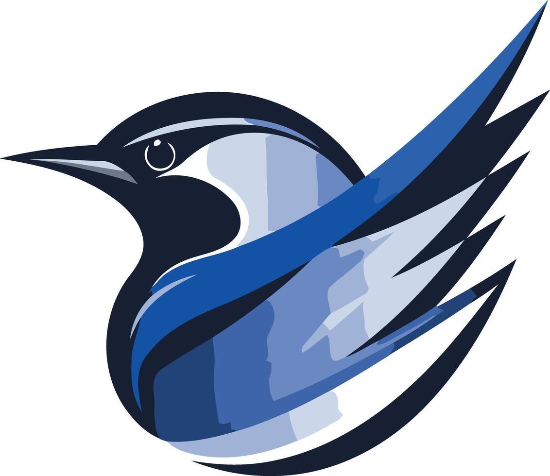 Modern, stylized bluebird logo design, perfect for a brand seeking a unique and fresh identity vector