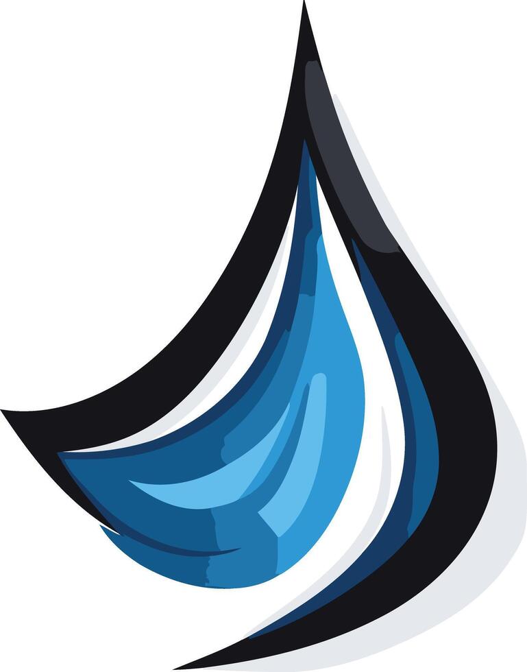Abstract water drop logo design, perfect for eco-friendly businesses, water-related services, or any brand seeking a modern, clean, and dynamic visual identity vector