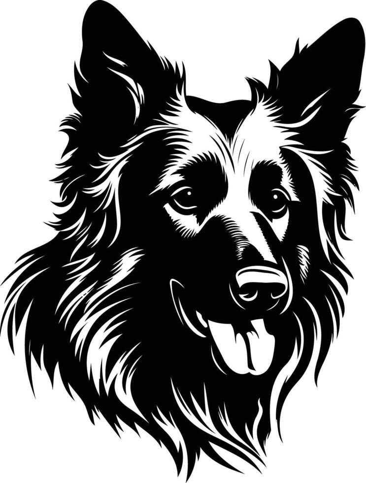 A striking silhouette of a german shepherd, showcasing its proud and loyal demeanor vector